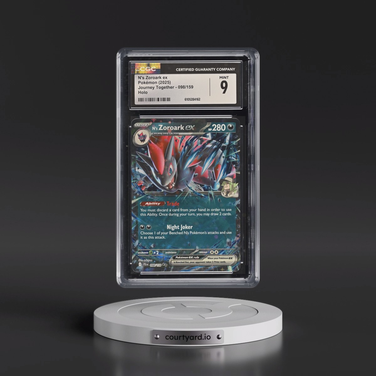 2025 Pokémon Jtg EN-Journey Together #098 N's Zoroark EX - Holo (CGC 9 MINT)