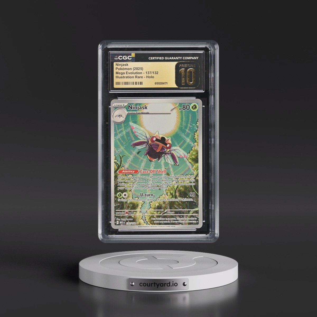 2025 Mega Evolution - MEG EN #137/132 Ninjask - Illustration Rare Holo (CGC 10 PRISTINE)
