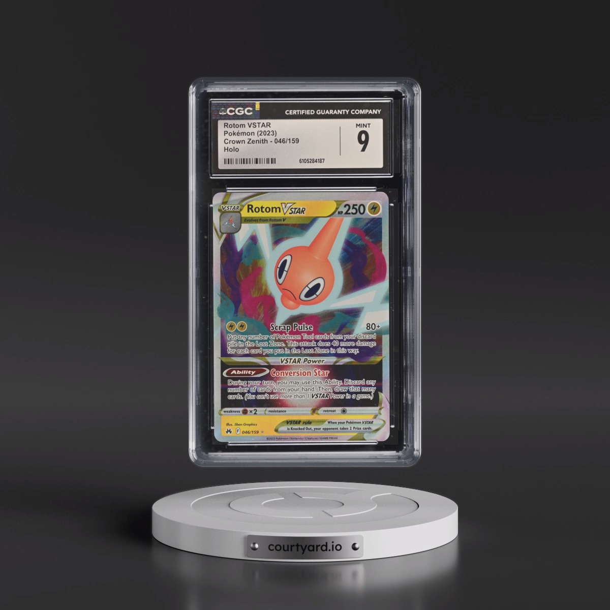 2023 Crown Zenith #046/159 Rotom VSTAR - Holo (CGC 9 MINT)