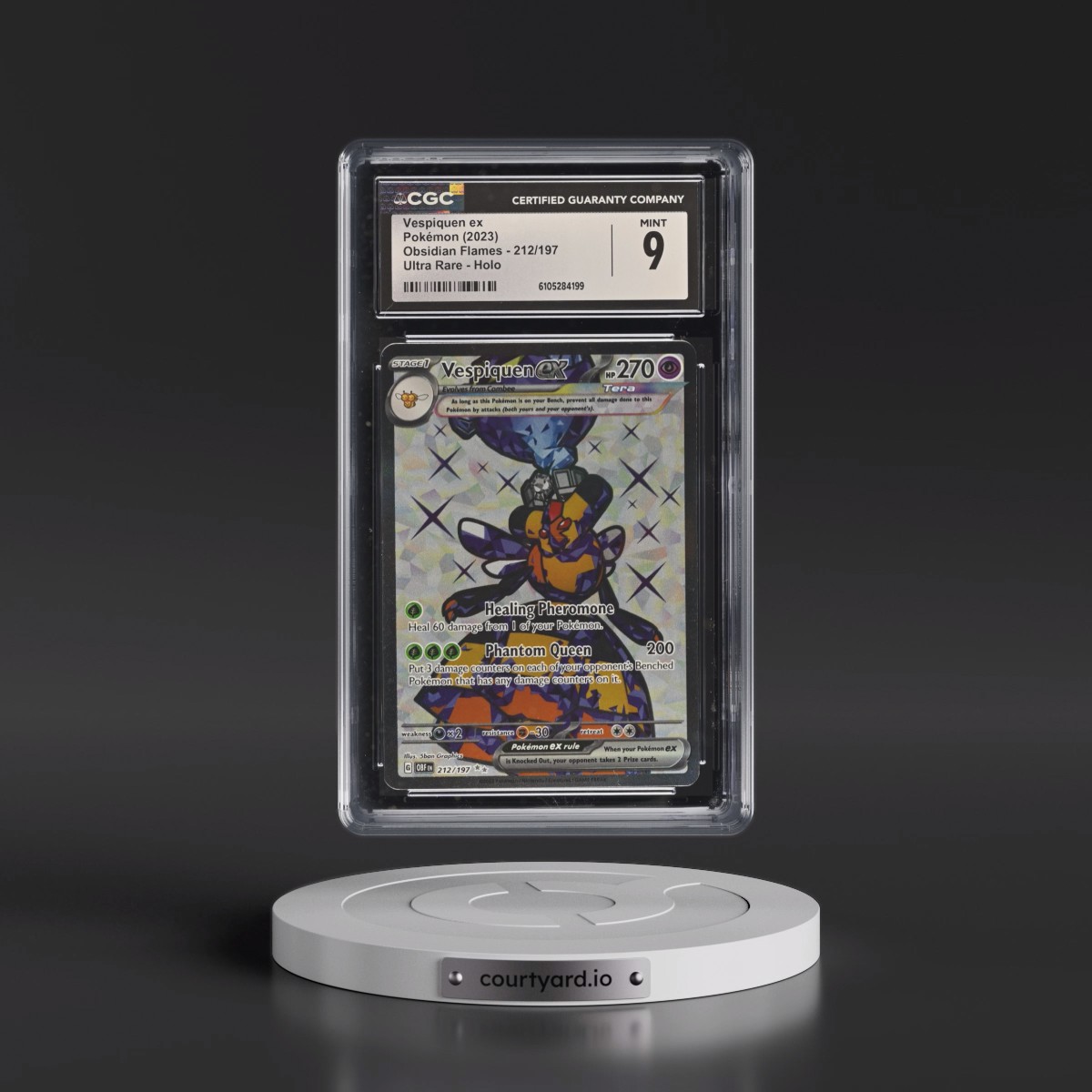 2023 Obsidian Flames - OBF EN #212/197 Vespiquen ex - Ultra Rare Holo (CGC 9 MINT)