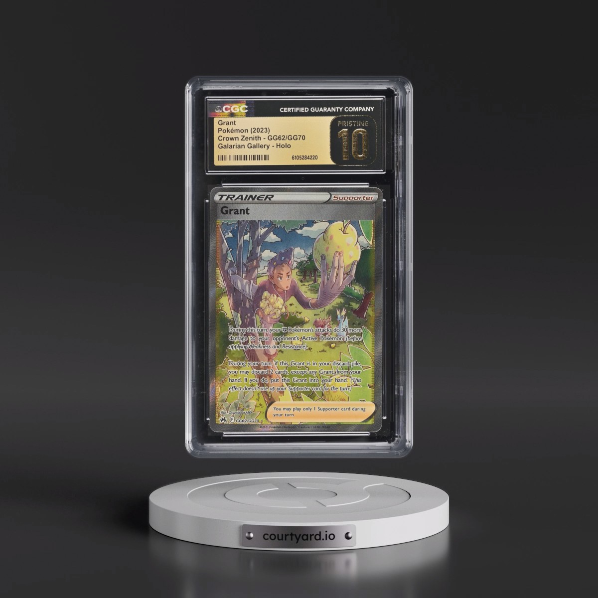 2023 Crown Zenith #GG62/GG70 Grant - Galarian Gallery Holo (CGC 10 PRISTINE)