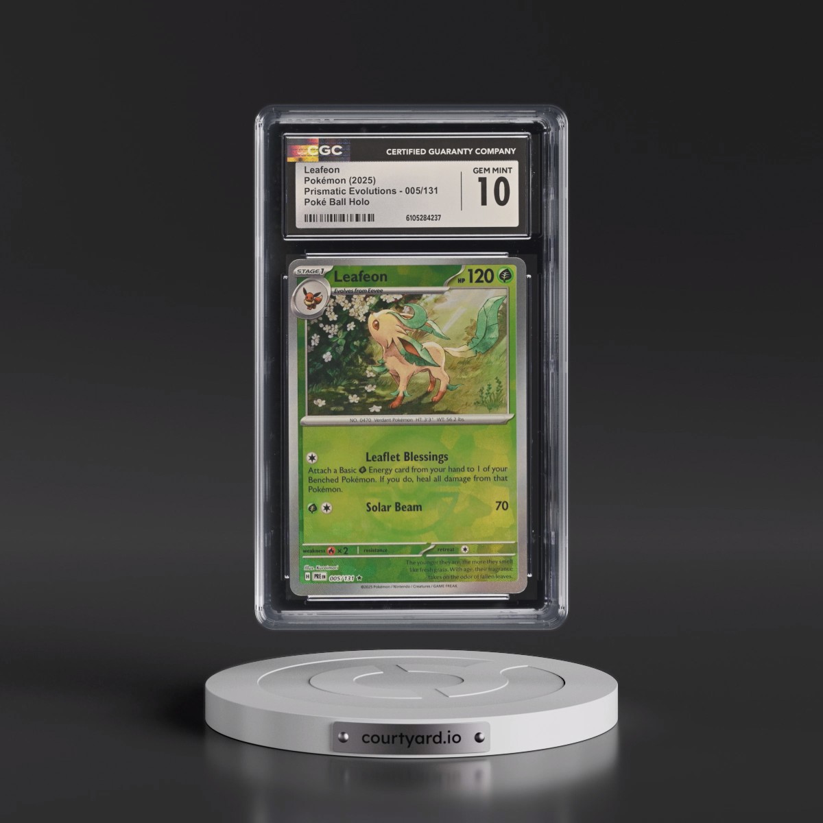 2024 Prismatic Evolutions - PRE EN #005/131 Leafeon - Poké Ball Holo (CGC 10 GEM MINT)
