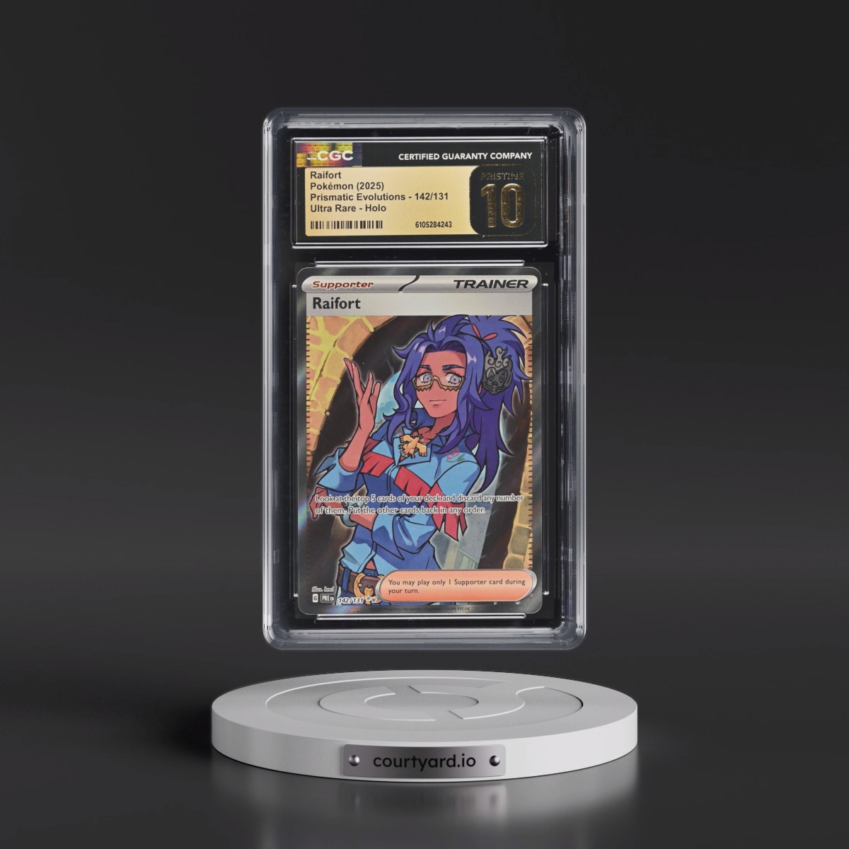 2025 Prismatic Evolutions - PRE EN #142/131 Raifort - Ultra Rare Holo (CGC 10 PRISTINE)