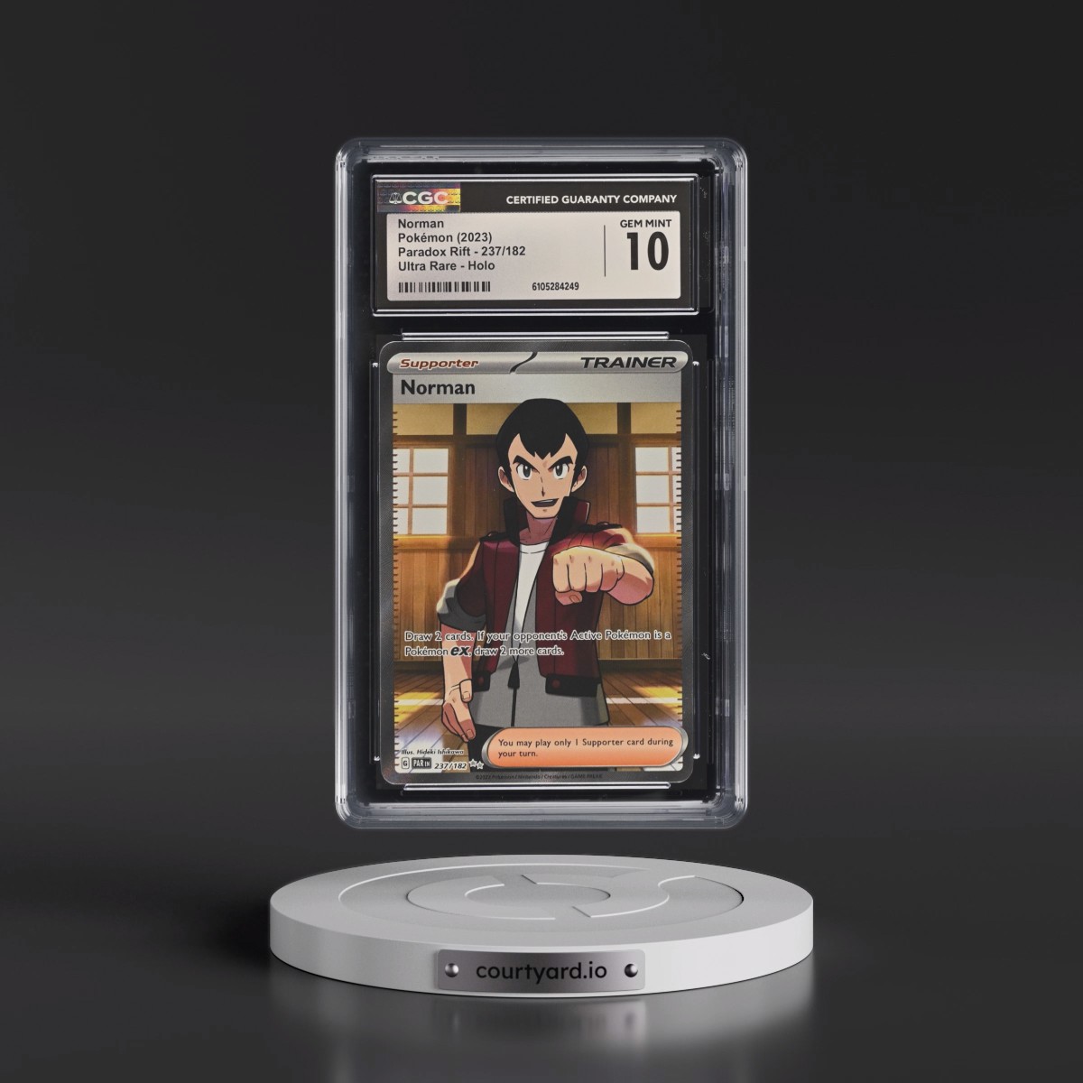 2023 Pokémon Par EN-Paradox Rift #237 Norman - Ultra Rare (CGC 10 GEM MINT)