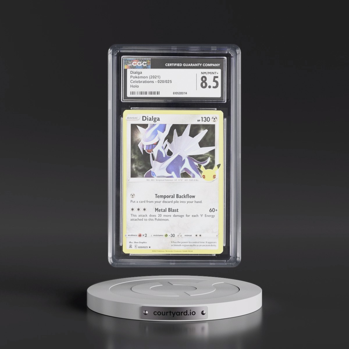2021 Celebrations #020/025 Dialga - Holo (CGC 8.5 NM-MT+)