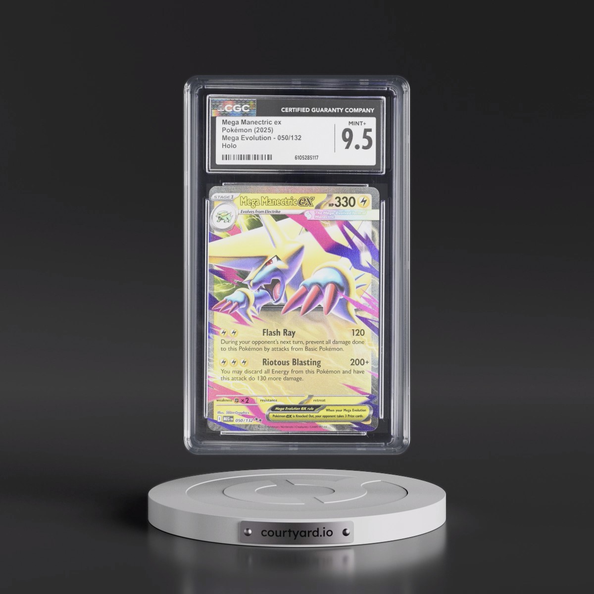 2025 Mega Evolution - MEG EN #050/132 Mega Manectric ex - Holo (CGC 9.5 MINT+)