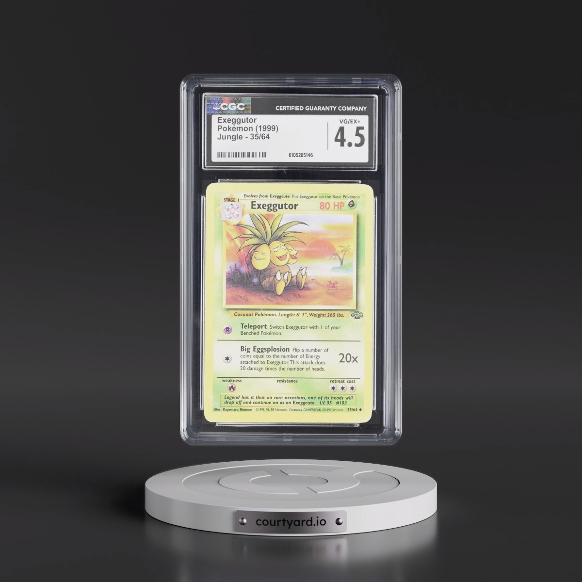 1999 Jungle #35/64 Exeggutor (CGC 4.5 VG-EX+)