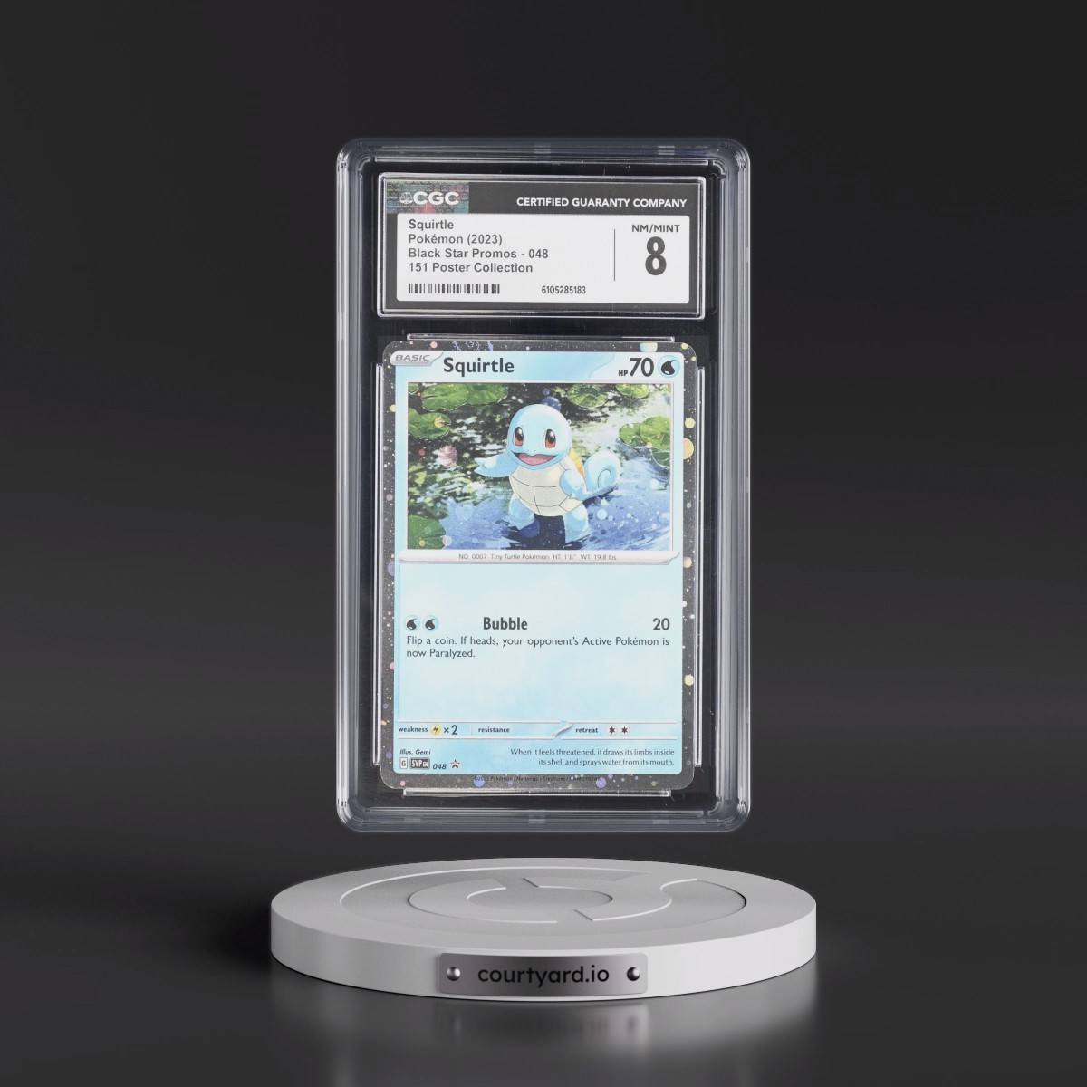 2023 Black Star Promos - Scarlet & Violet SVP EN #048 Squirtle - 151 Poster Collection (Cosmos Holo) (CGC 8 NM-MT)