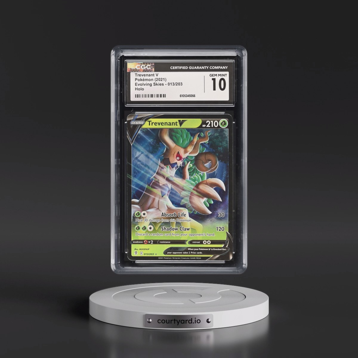 2021 Evolving Skies #013/203 Trevenant V - Holo (CGC 10 GEM MINT)