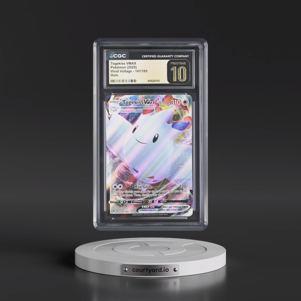 2020 Vivid Voltage #141/185 Togekiss VMAX - Holo (CGC 10 PRISTINE)