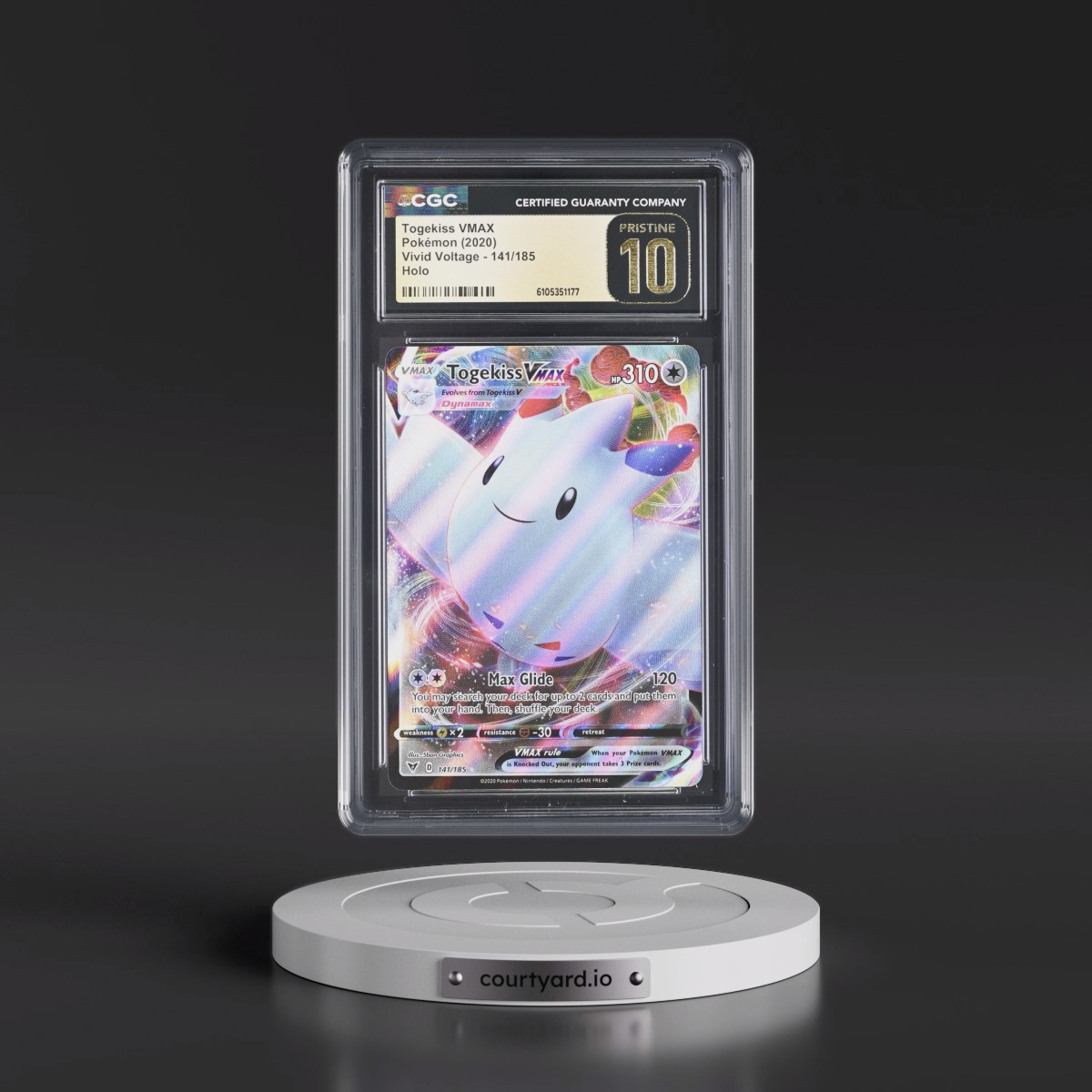 2020 Vivid Voltage #141/185 Togekiss VMAX - Holo (CGC 10 PRISTINE)