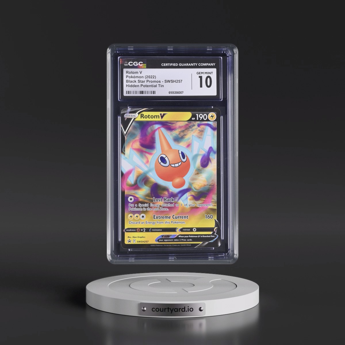 2017 Black Star Promos - Sword & Shield #SWSH257 Rotom V - Hidden Potential Tin (Holo) (CGC 10 GEM MINT)