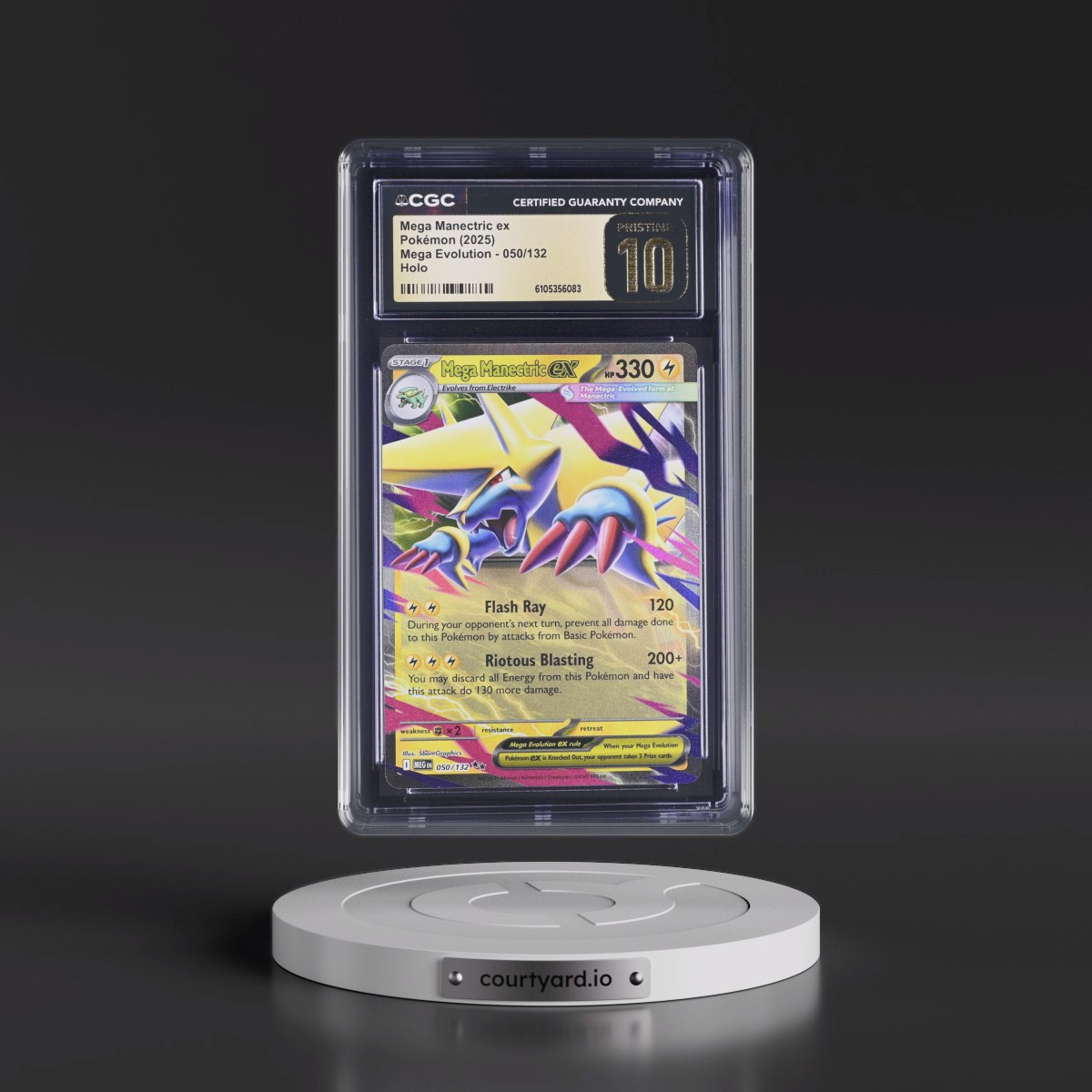 2025 Mega Evolution - MEG EN #050/132 Mega Manectric ex - Holo (CGC 10 PRISTINE)