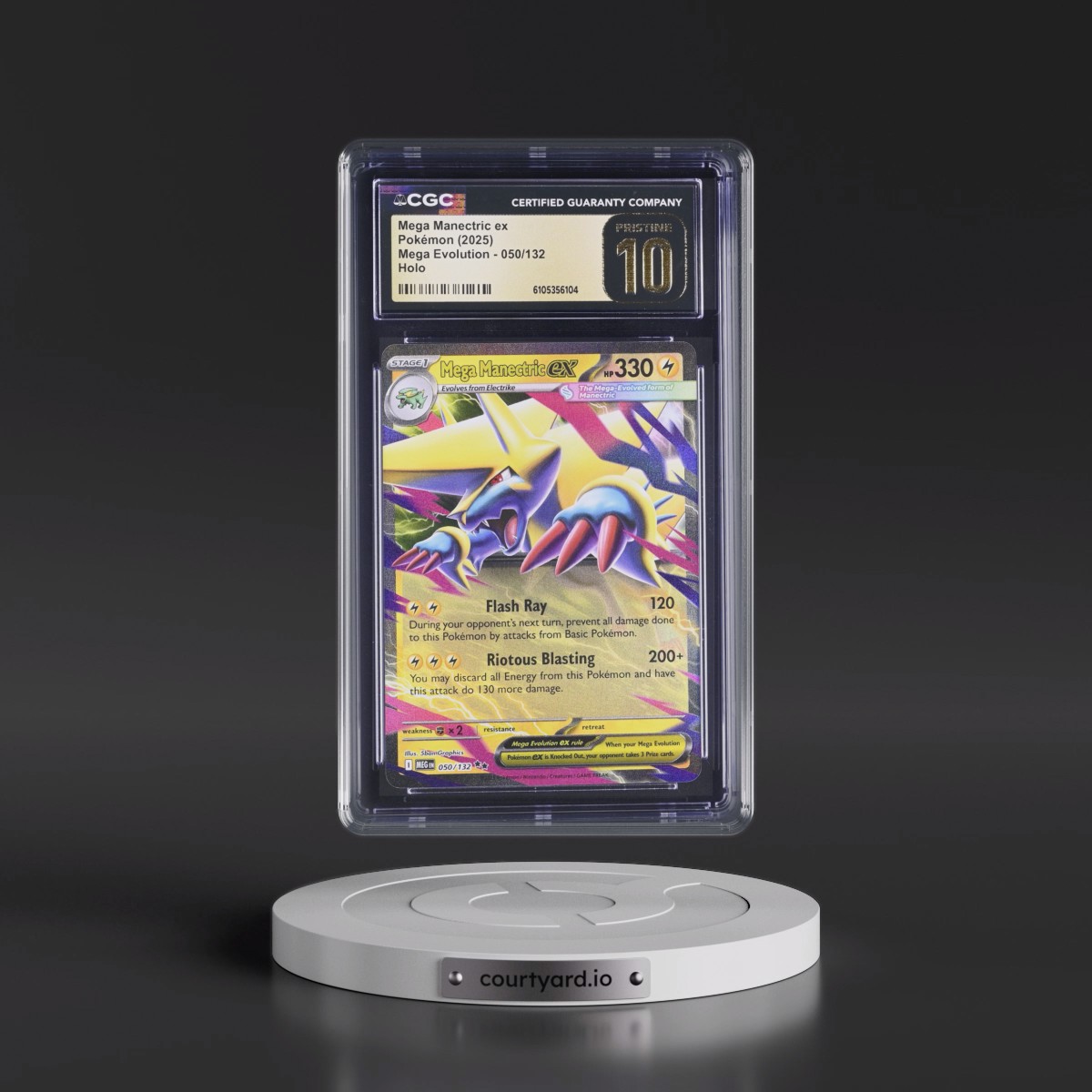 2025 Mega Evolution - MEG EN #050/132 Mega Manectric ex - Holo (CGC 10 PRISTINE)