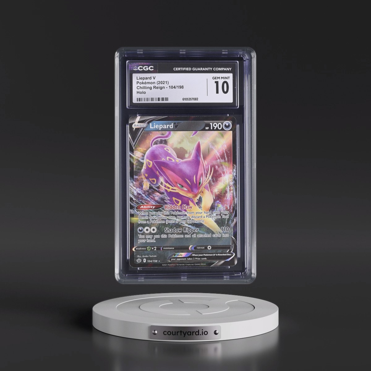 2021 Chilling Reign #104/198 Liepard V - Holo (CGC 10 GEM MINT)