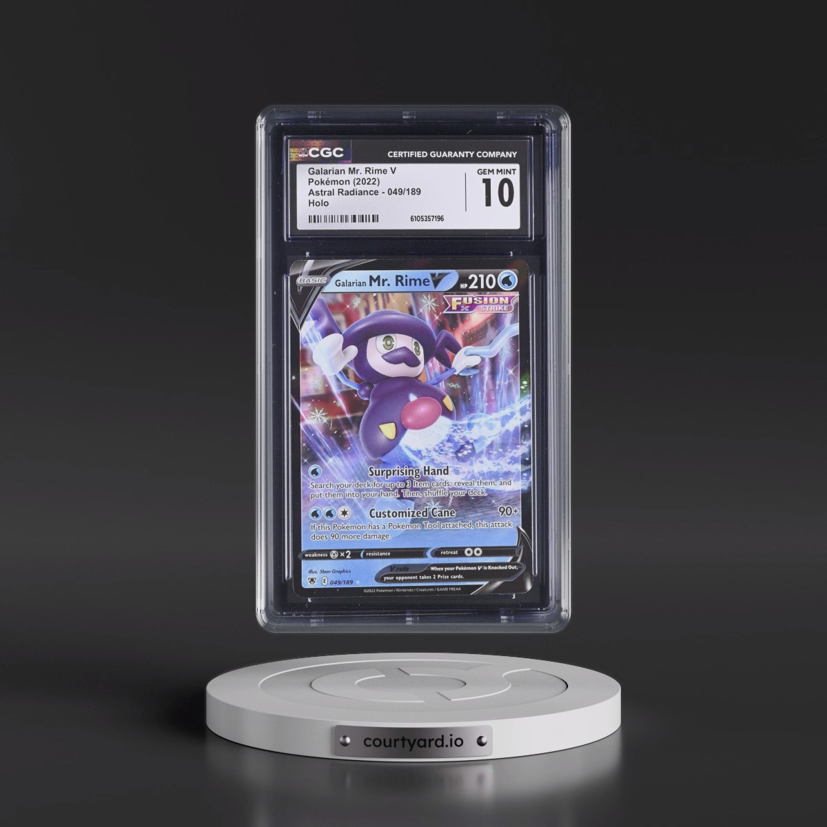 Astral Radiance #049/189 Galarian Mr. Rime V - Holo (CGC 10 GEM MINT)