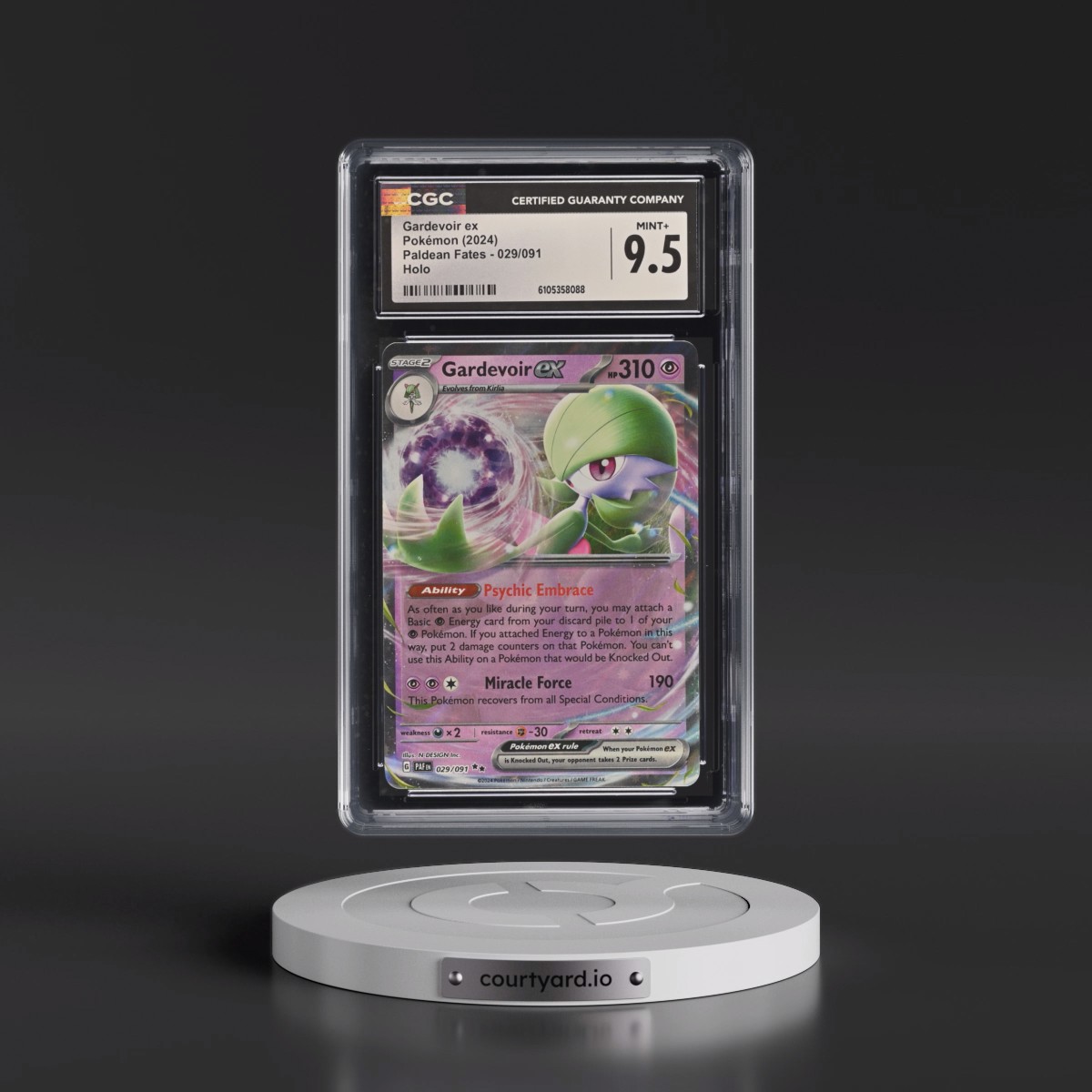 2024 Paldean Fates - PAF EN #029/091 Gardevoir ex - Holo (CGC 9.5 MINT+)