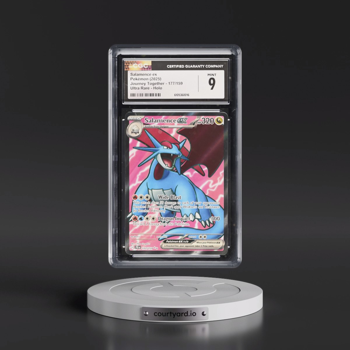 2024 Journey Together - JTG EN #177/159 Salamence ex - Ultra Rare Holo (CGC 9 MINT)