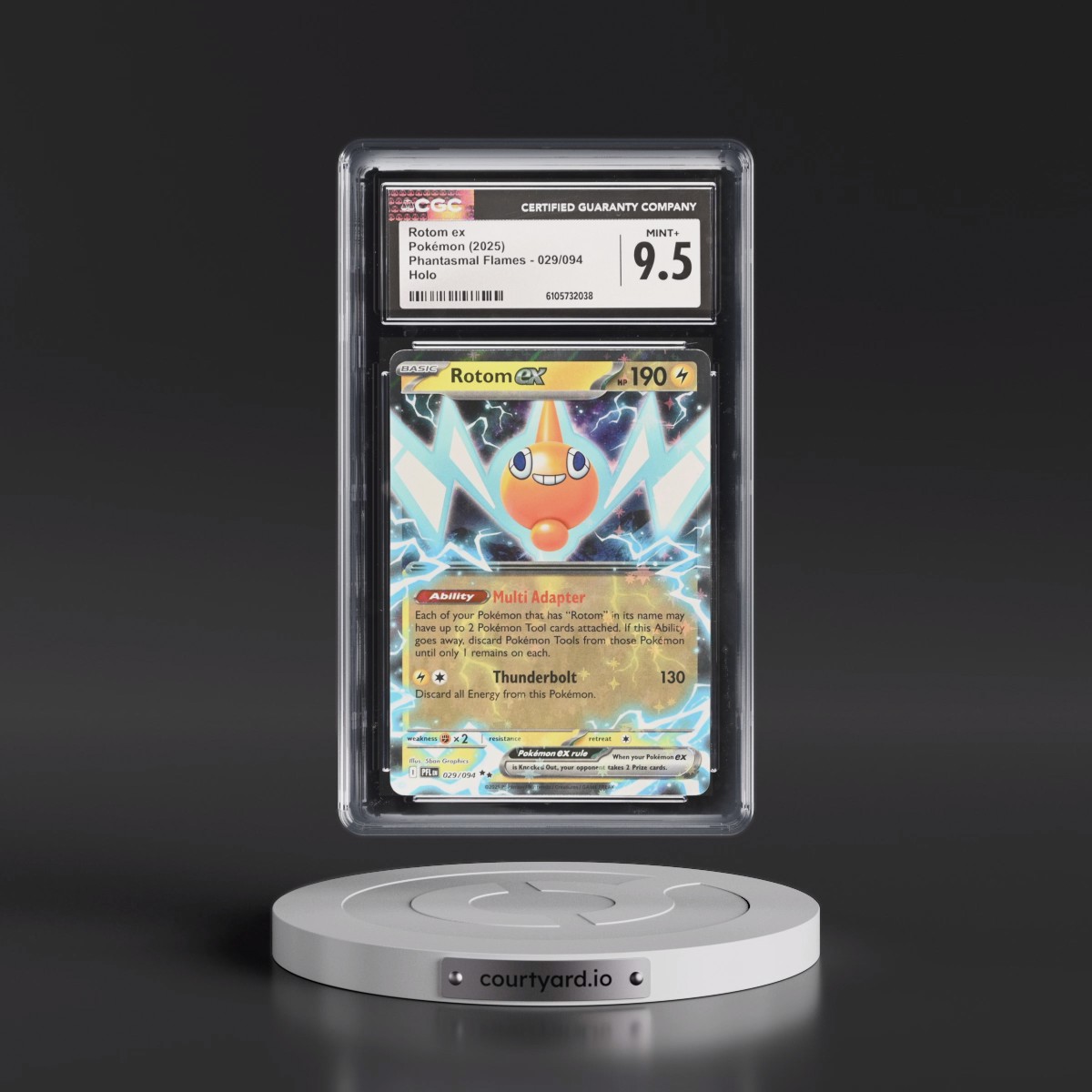 2025 Phantasmal Flames - PFL EN #029/094 Rotom ex - Holo (CGC 9.5 MINT+)