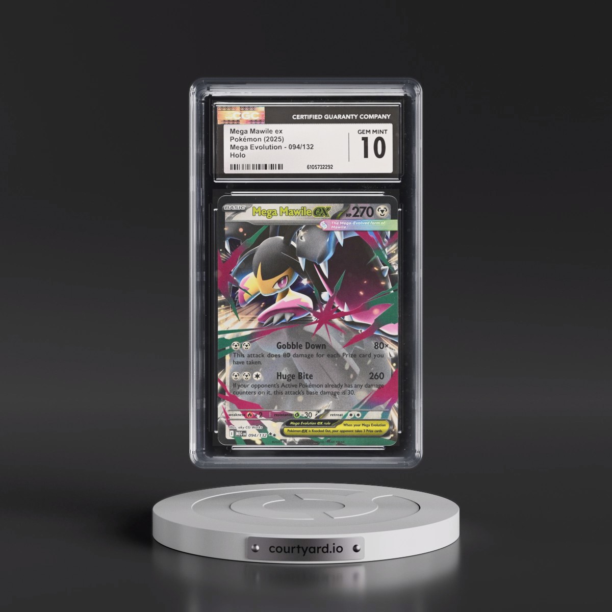 2025 Mega Evolution - MEG EN #094/132 Mega Mawile ex - Holo (CGC 10 GEM MINT)