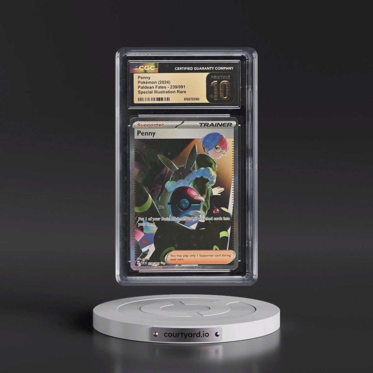2024 Paldean Fates - PAF EN #239/091 Penny - Special Illustration Rare (Holo) (CGC 10 PRISTINE)