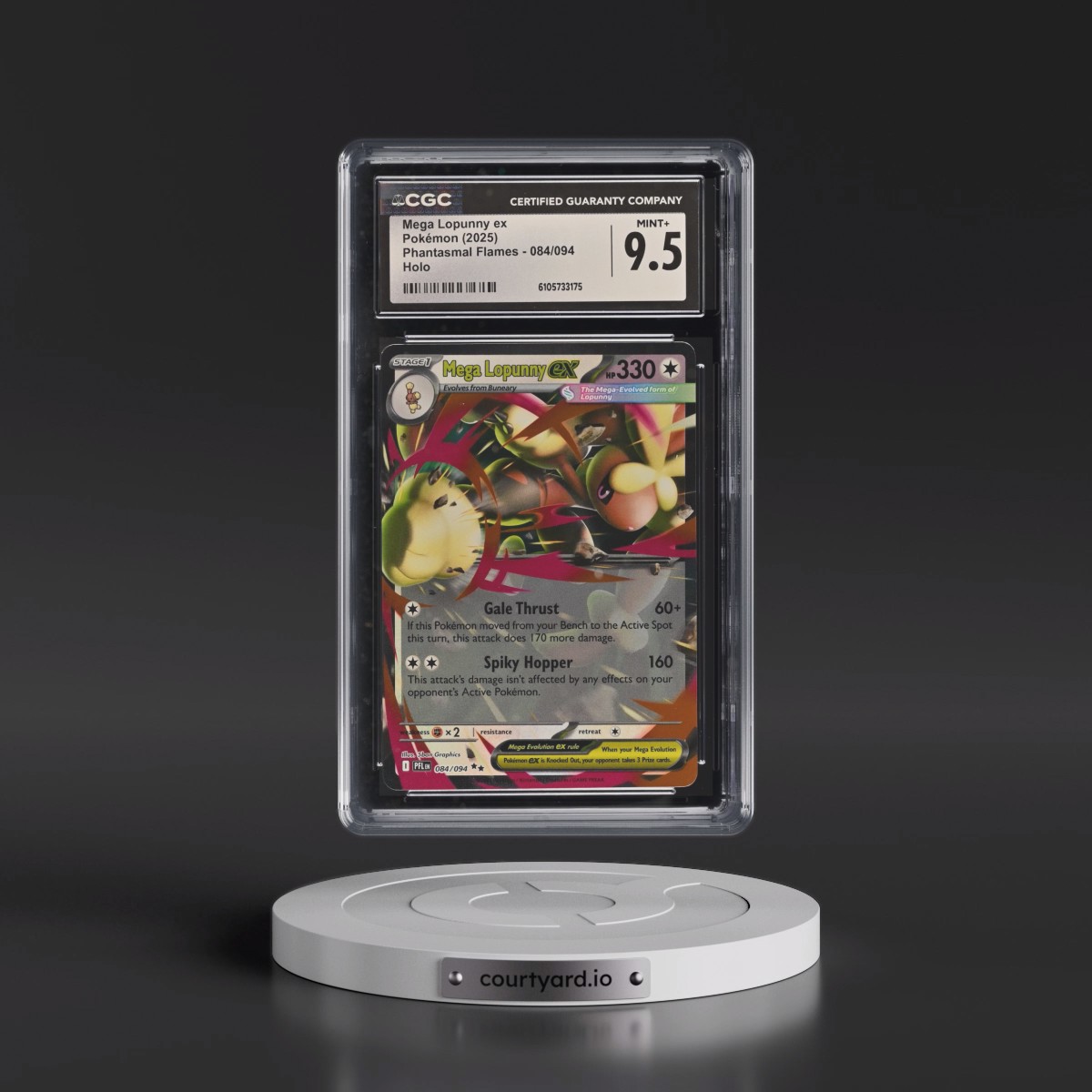 2025 Phantasmal Flames - PFL EN #084/094 Mega Lopunny ex - Holo (CGC 9.5 MINT+)