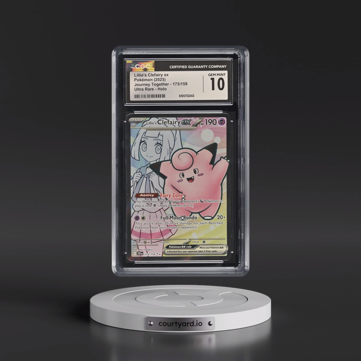 2024 Journey Together - JTG EN #173/159 Lillie's Clefairy ex - Ultra Rare Holo (CGC 10 GEM MINT)