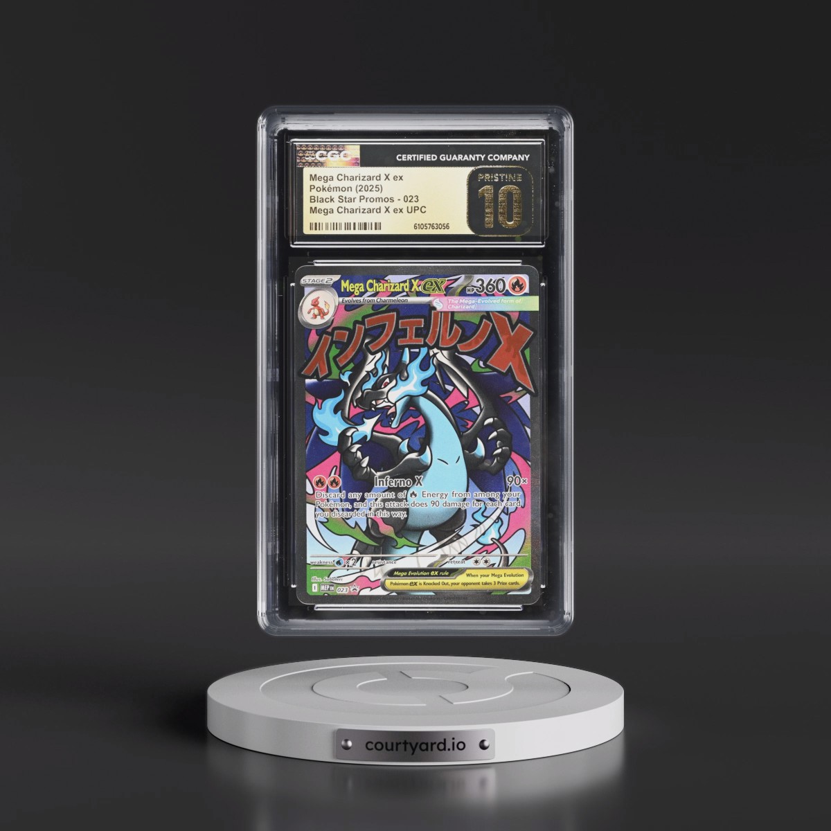 2025 Black Star Promos - Mega Evolution MEP EN #023 Mega Charizard X ex - Mega Charizard X ex Ultra Premium Collection (Holo) (CGC 10 PRISTINE)