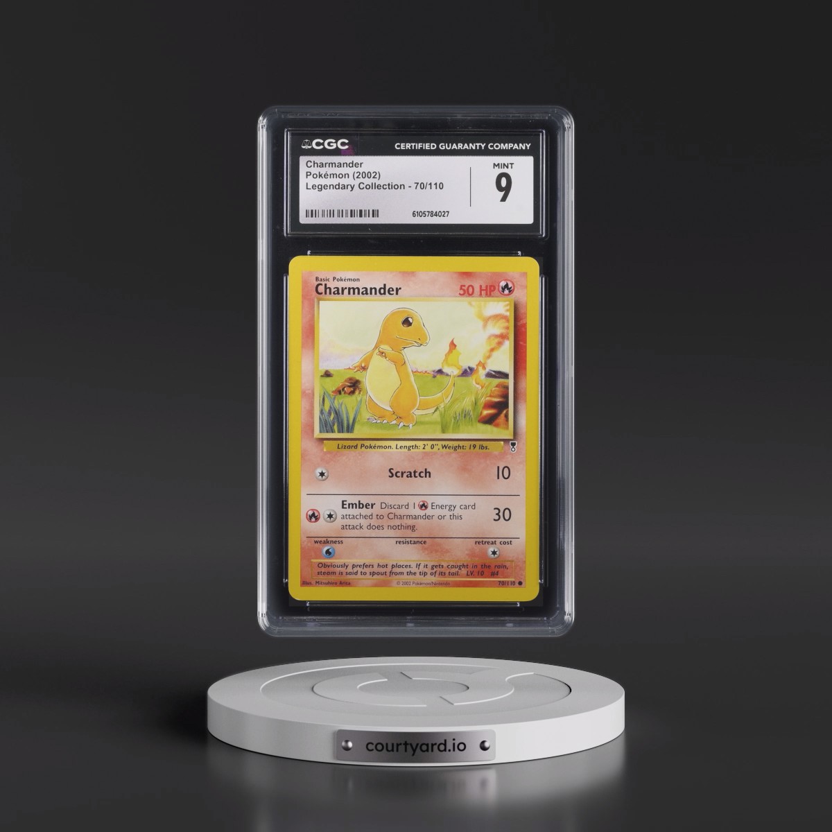 2002 Legendary Collection Charmander #70/110 CGC 9