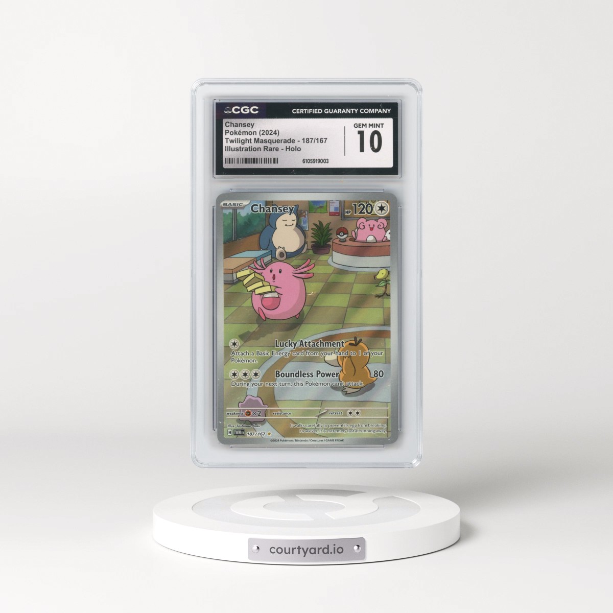 2024 Twilight Masquerade - TWM EN #187/167 Chansey - Illustration Rare Holo (CGC 10 GEM MINT)