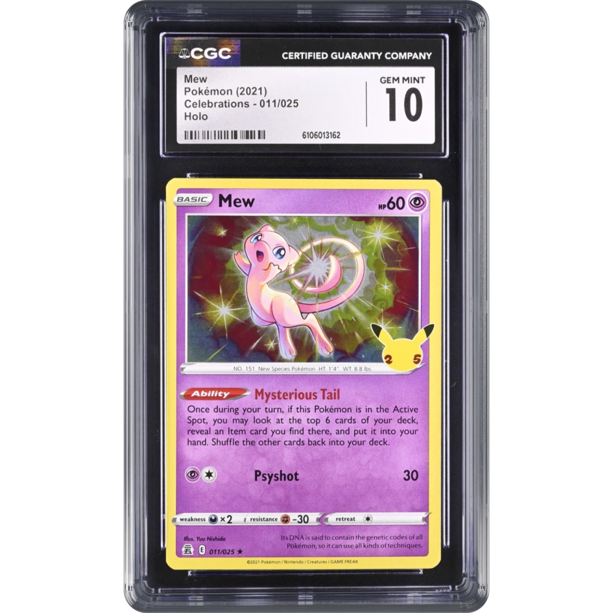 2021 Celebrations #011/025 Mew - Holo (CGC 10 GEM MINT)
