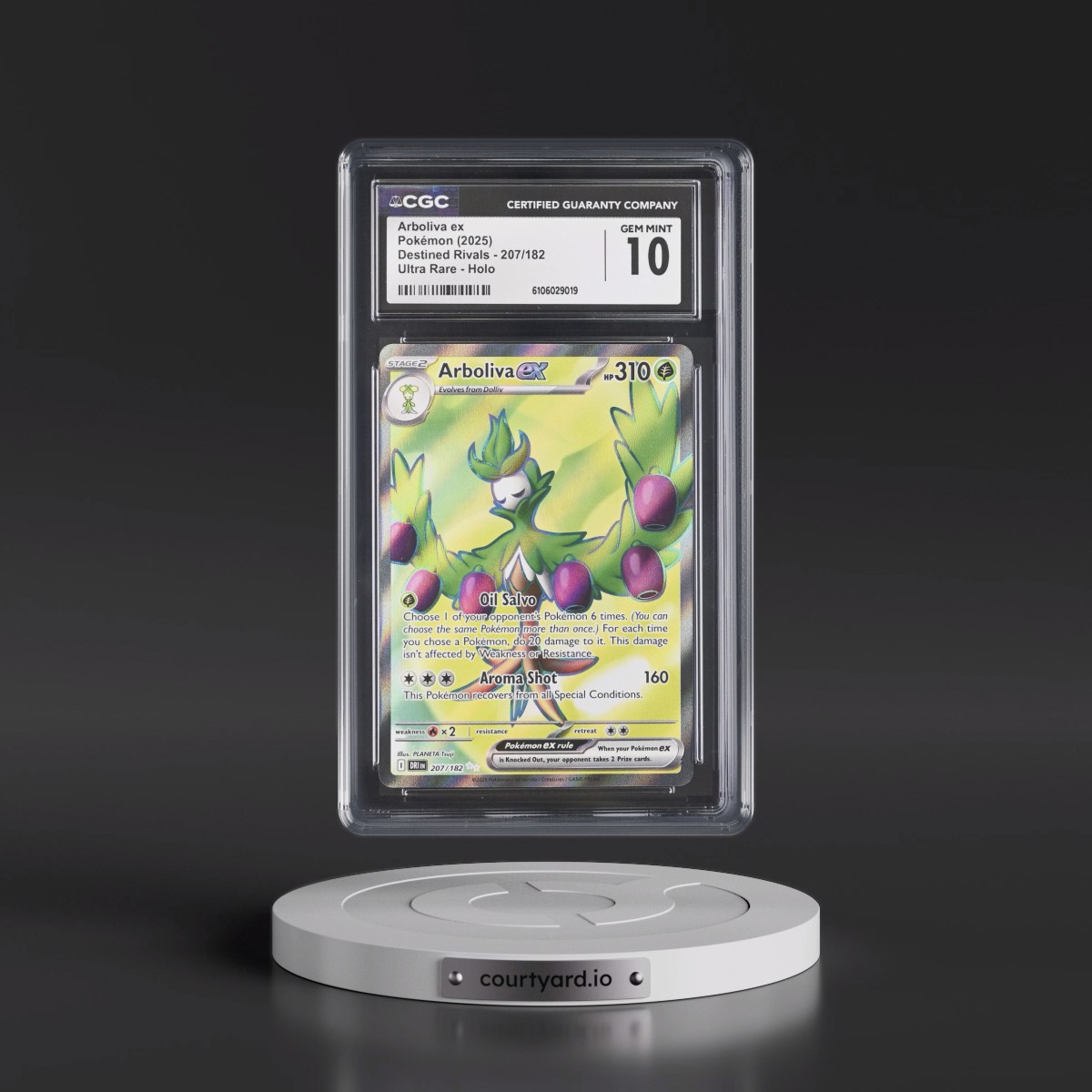 2025 Destined Rivals - DRI EN #207/182 Arboliva ex - Ultra Rare Holo (CGC 10 GEM MINT)