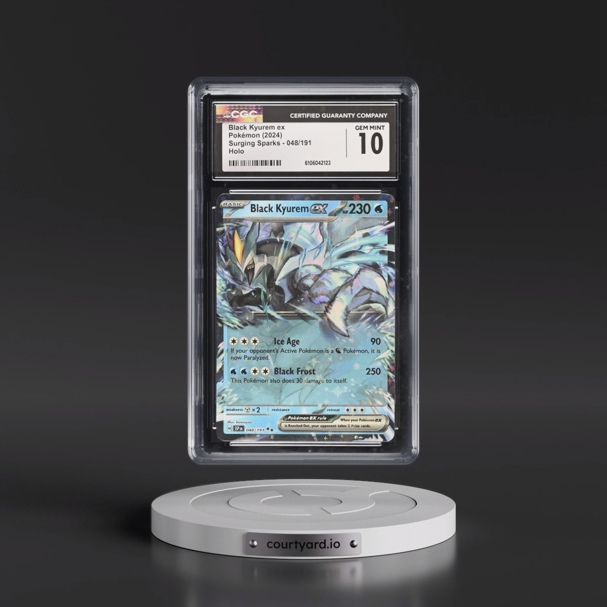 2024 Surging Sparks - SSP EN #048/191 Black Kyurem ex - Holo (CGC 10 GEM MINT)