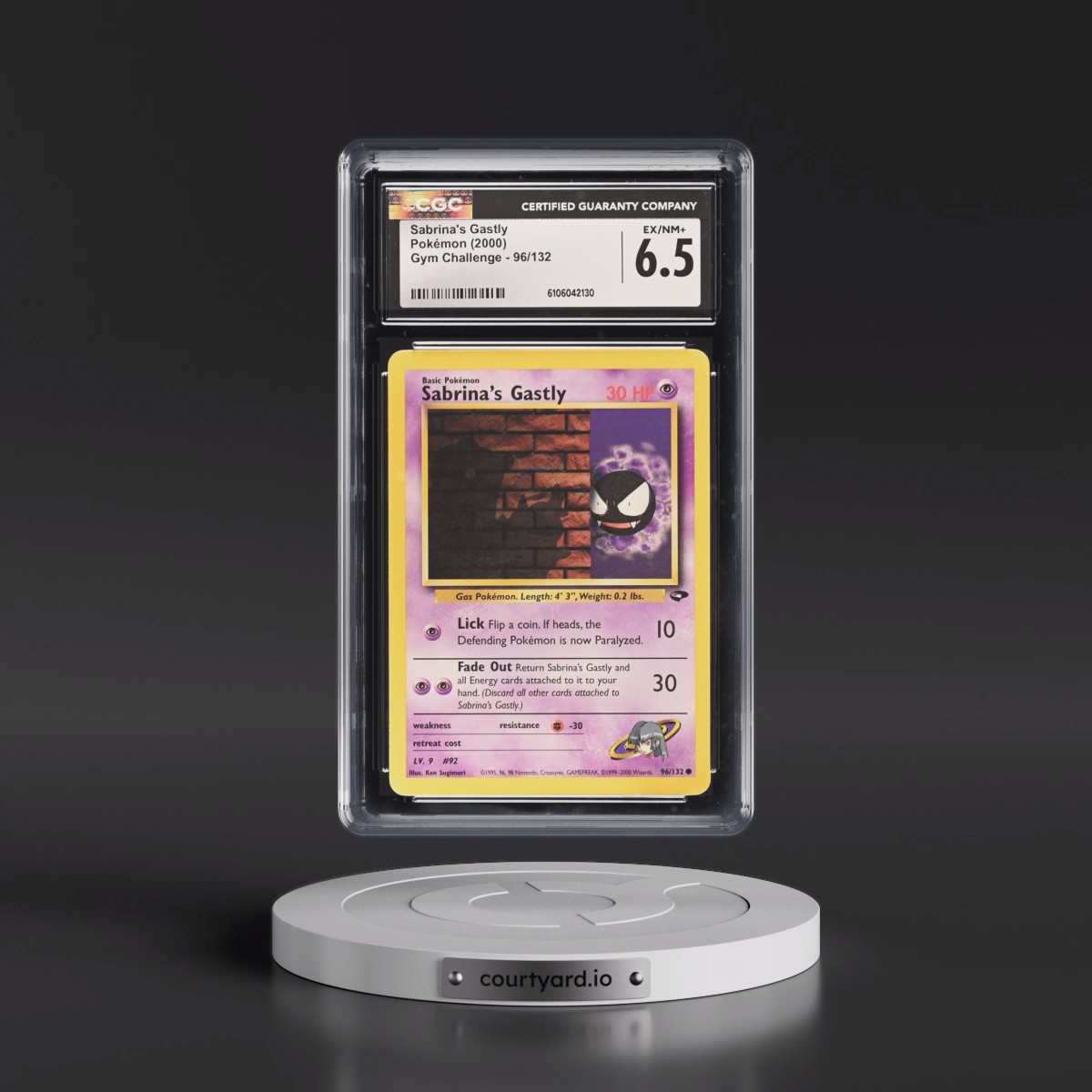 2000 Gym Challenge #96/132 Sabrina's Gastly (CGC 6.5 EX-NM+)