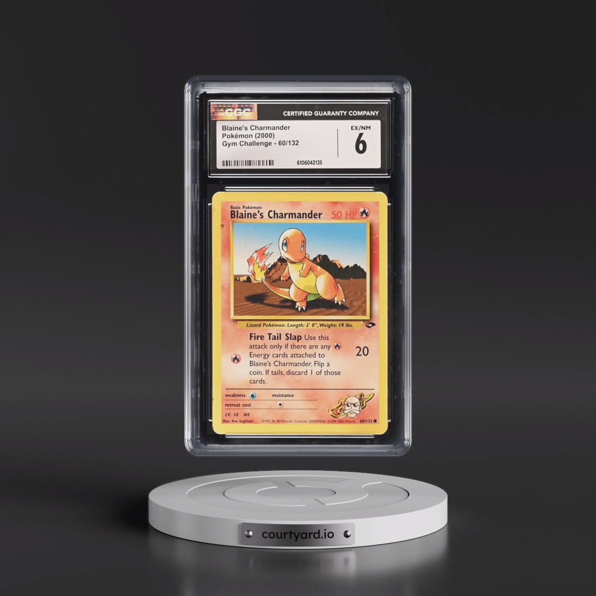 2000 Gym Challenge #60/132 Blaine's Charmander (CGC 6 EX-NM)