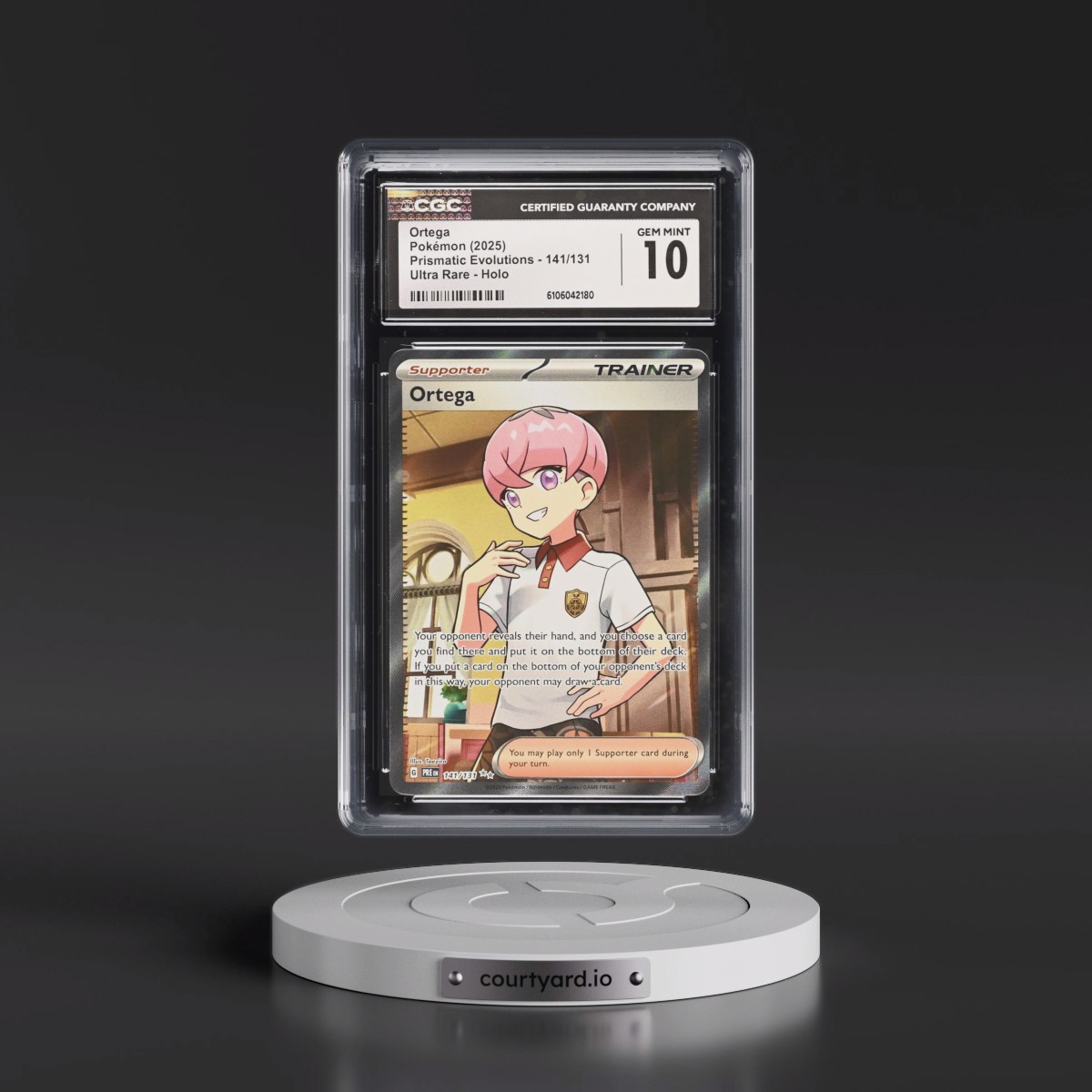 2025 Prismatic Evolutions - PRE EN #141/131 Ortega - Ultra Rare Holo (CGC 10 GEM MINT)