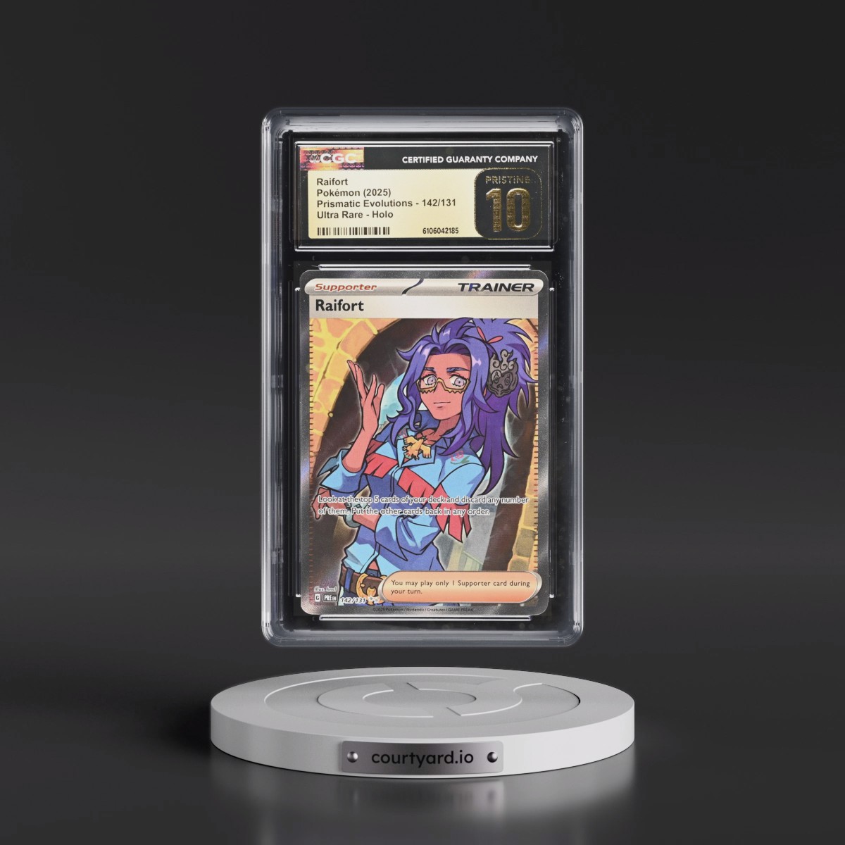 2025 Prismatic Evolutions - PRE EN #142/131 Raifort - Ultra Rare Holo (CGC 10 PRISTINE)