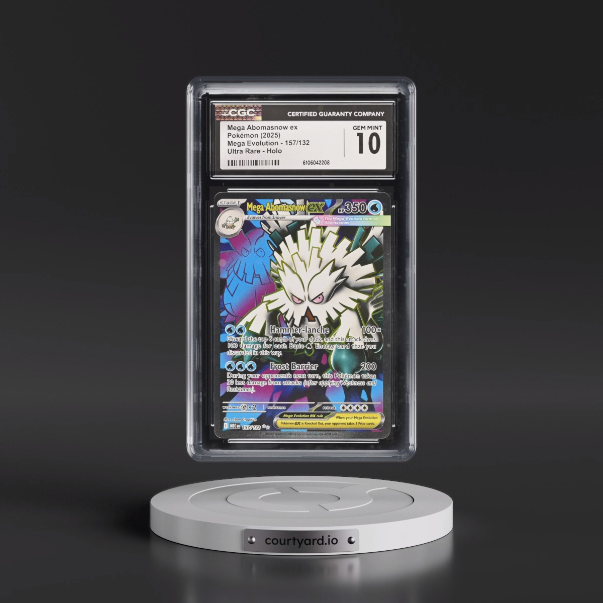 2025 Mega Evolution - MEG EN #157/132 Mega Abomasnow ex - Ultra Rare Holo (CGC 10 GEM MINT)