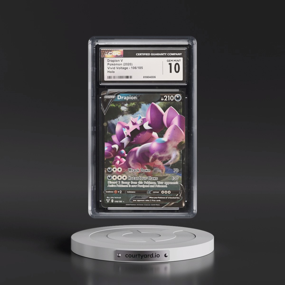 2020 Vivid Voltage #106/185 Drapion V - Holo Ultra Rare (CGC 10 GEM MINT)