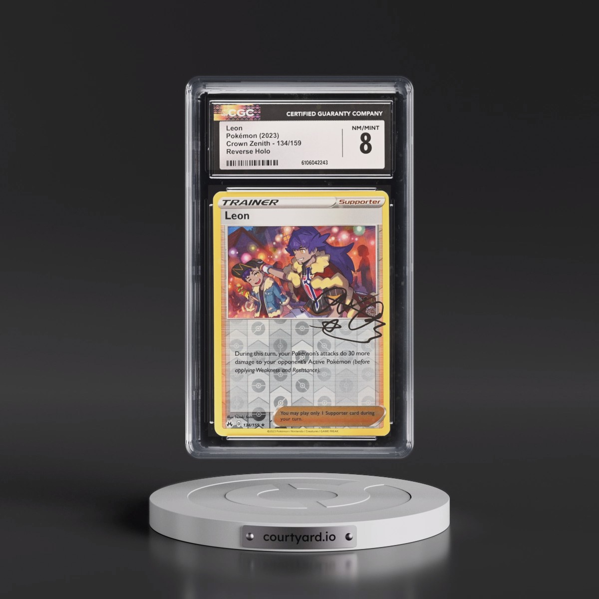 2023 Crown Zenith Leon - Reverse Holo #134/159 CGC 8