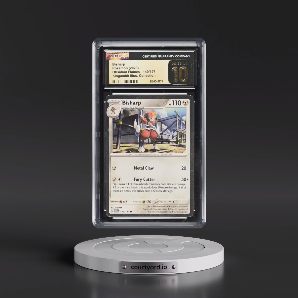 2024 Pokémon Obf EN-Obsidian Flames #149 Bisharp - Shrouded Fable Illustration Collection (CGC 10 PRISTINE)