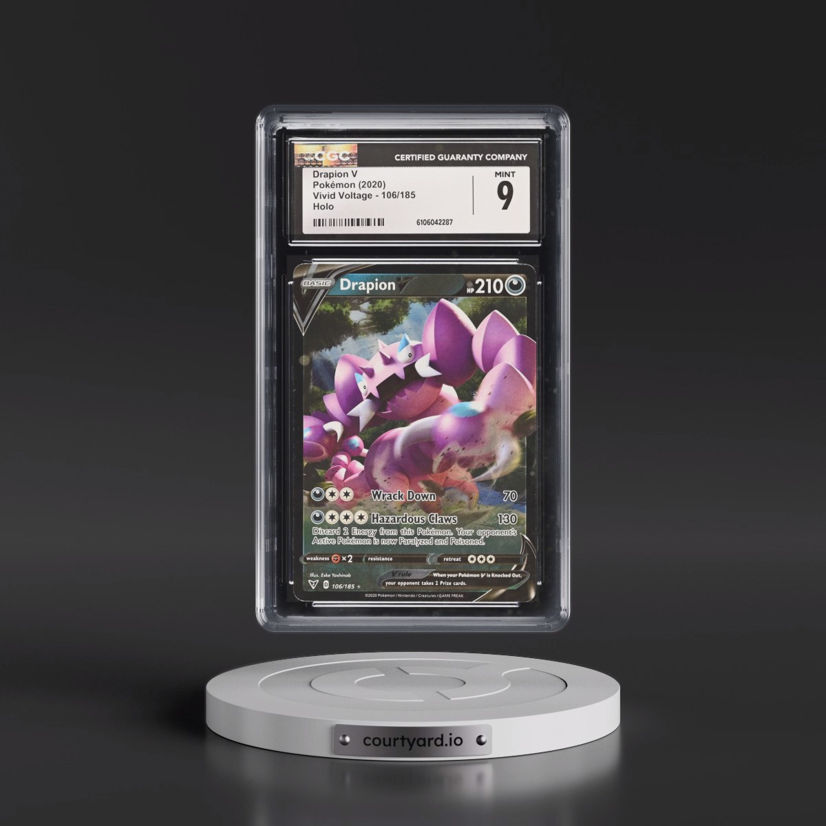 2020 Vivid Voltage #106/185 Drapion V - Holo Ultra Rare (CGC 9 MINT)