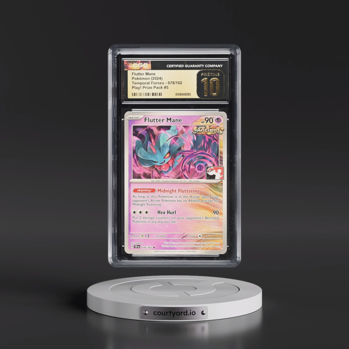 2023 Temporal Forces - TEF EN #078/162 Flutter Mane - Play! Pokémon Prize Pack #5 (Non Holo) (CGC 10 PRISTINE)