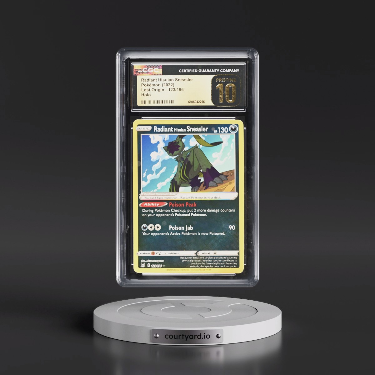 2022 Lost Origin #123/196 Radiant Hisuian Sneasler - Holo (CGC 10 PRISTINE)