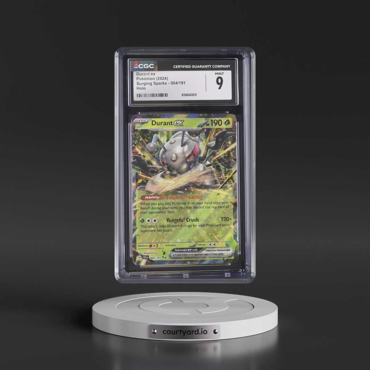2024 Surging Sparks - SSP EN #004/191 Durant ex - Holo (CGC 9 MINT)