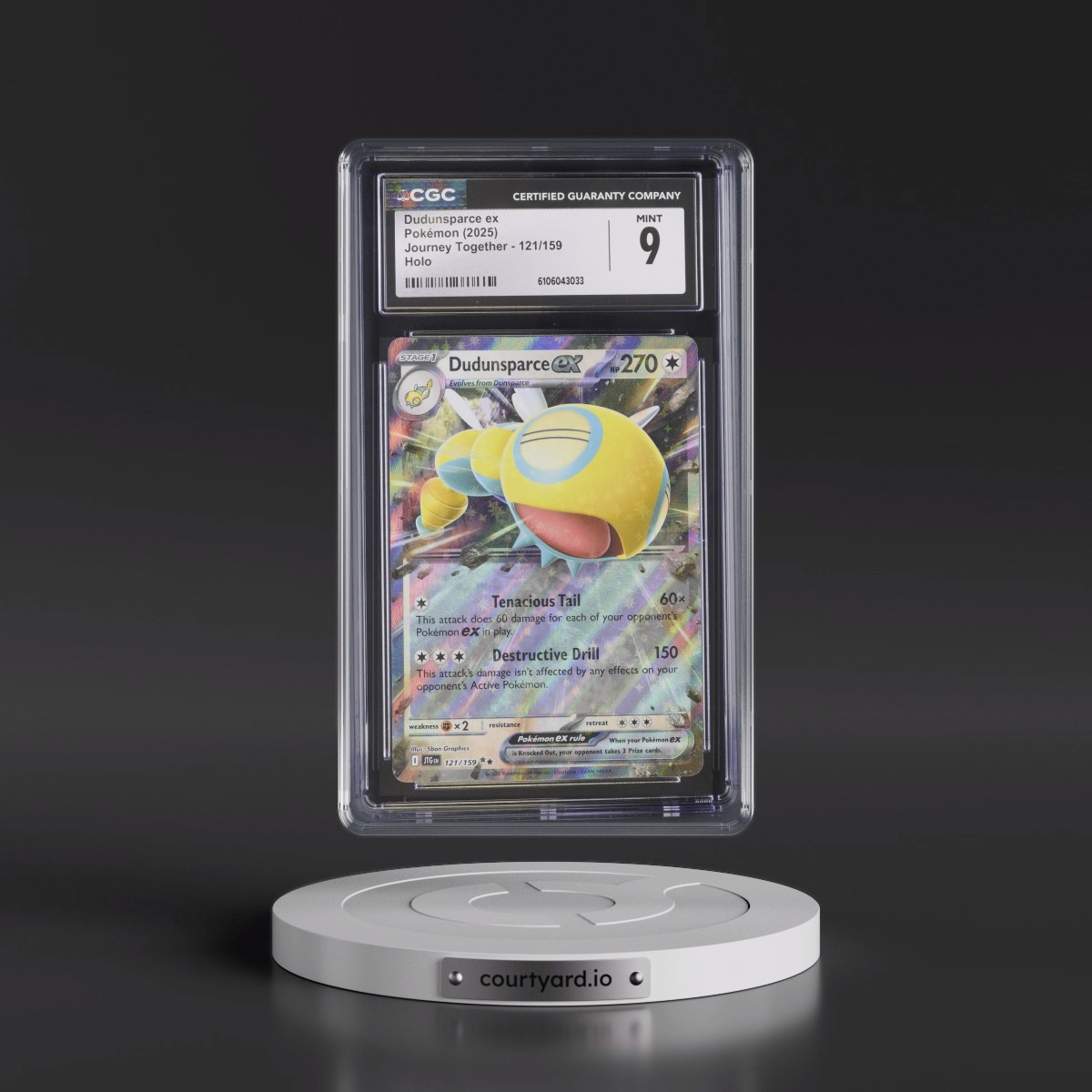 2025 Journey Together - JTG EN #121/159 Dudunsparce ex - Holo (CGC 9 MINT)