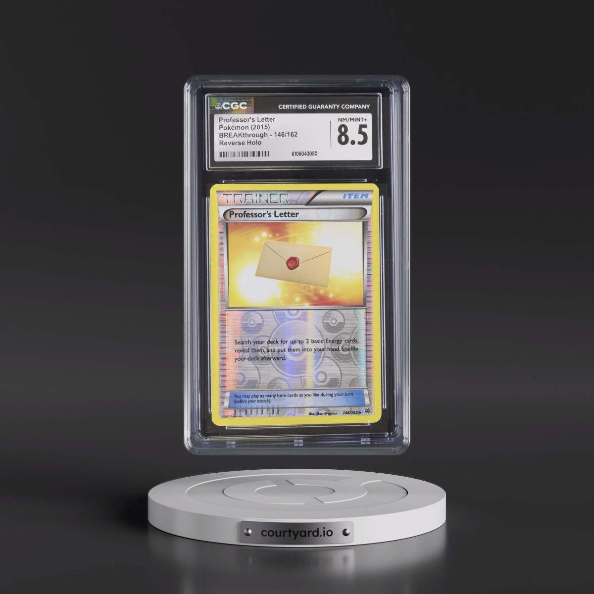 2015 BREAKthrough #146/162 Professor's Letter - Reverse Holo (CGC 8.5 NM-MT+)