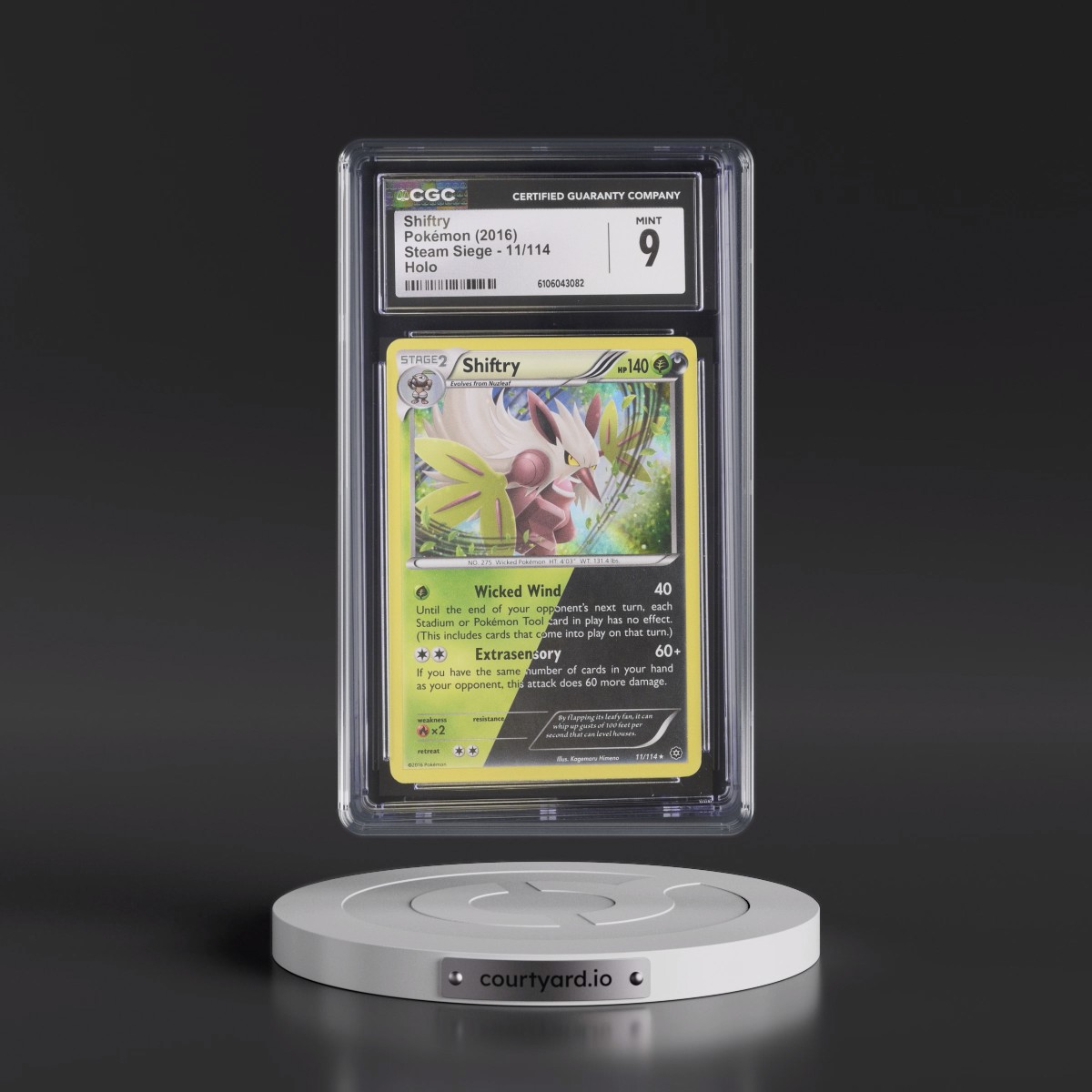 2016 Steam Siege #11/114 Shiftry - Holo (CGC 9 MINT)