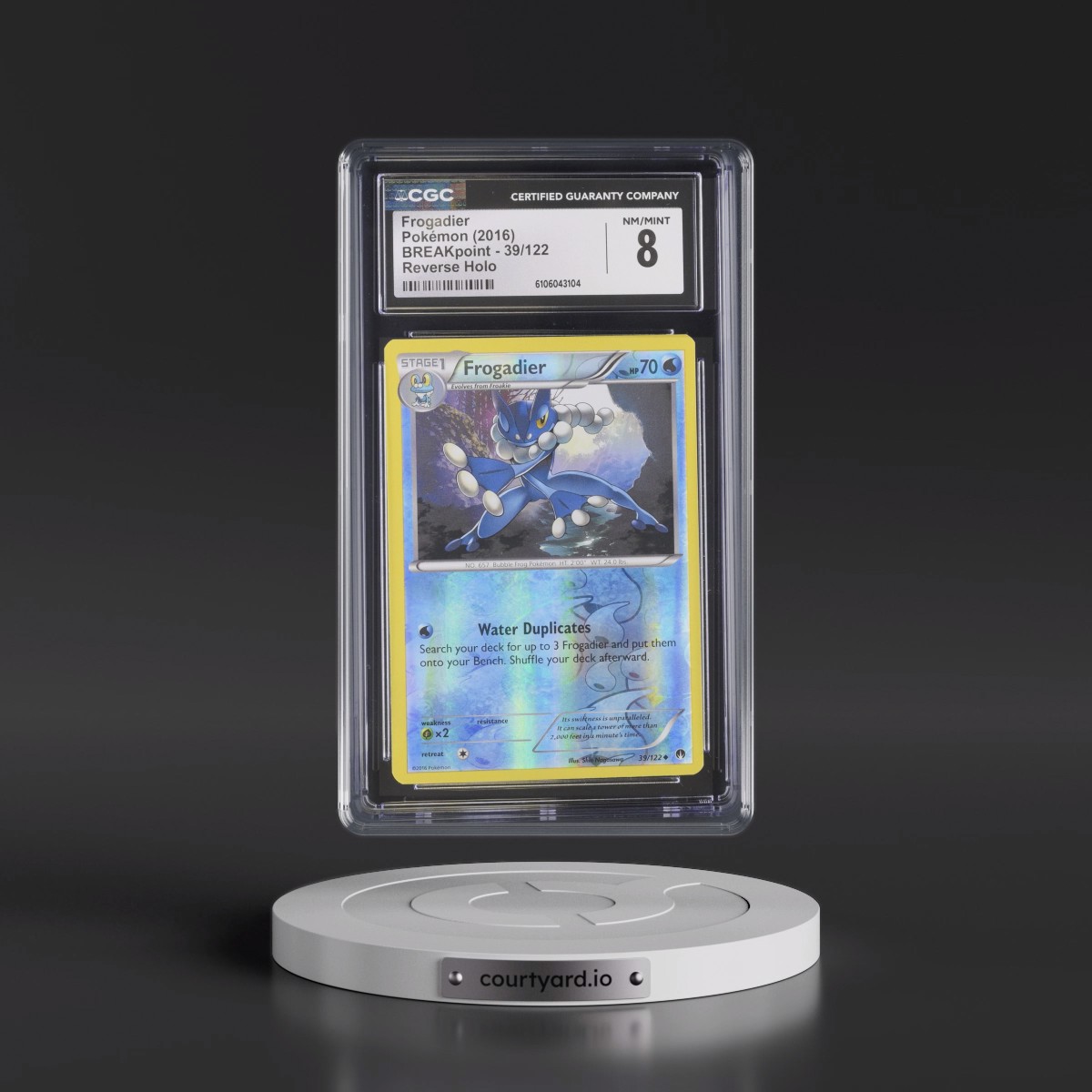 2016 BREAKpoint #39/122 Frogadier - Reverse Holo (CGC 8 NM-MT)