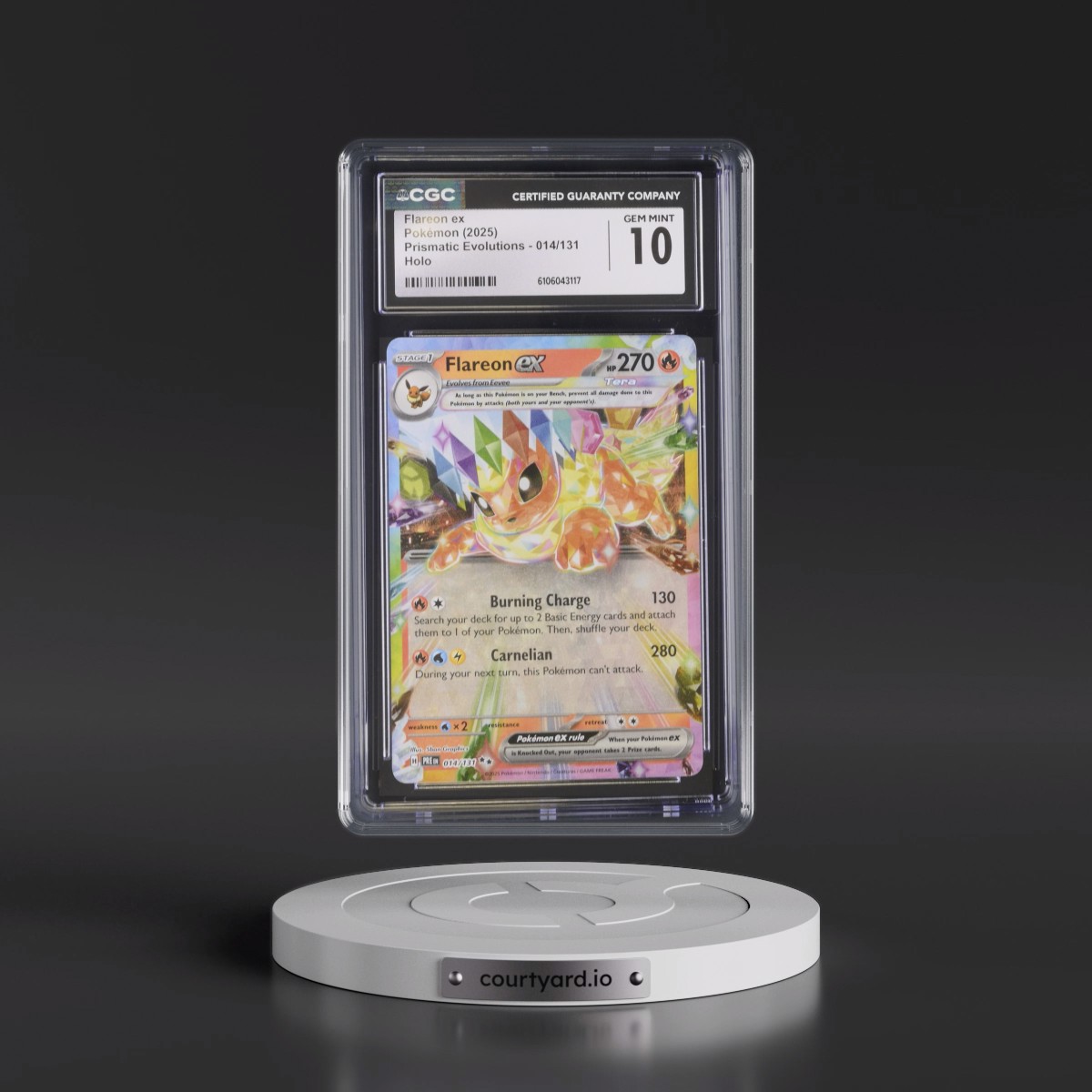 2024 Prismatic Evolutions - PRE EN #014/131 Flareon ex - Holo (CGC 10 GEM MINT)